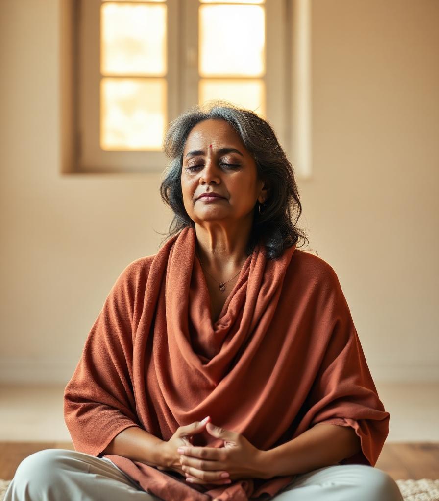 Instructor C seated in a quiet, sunlit studio